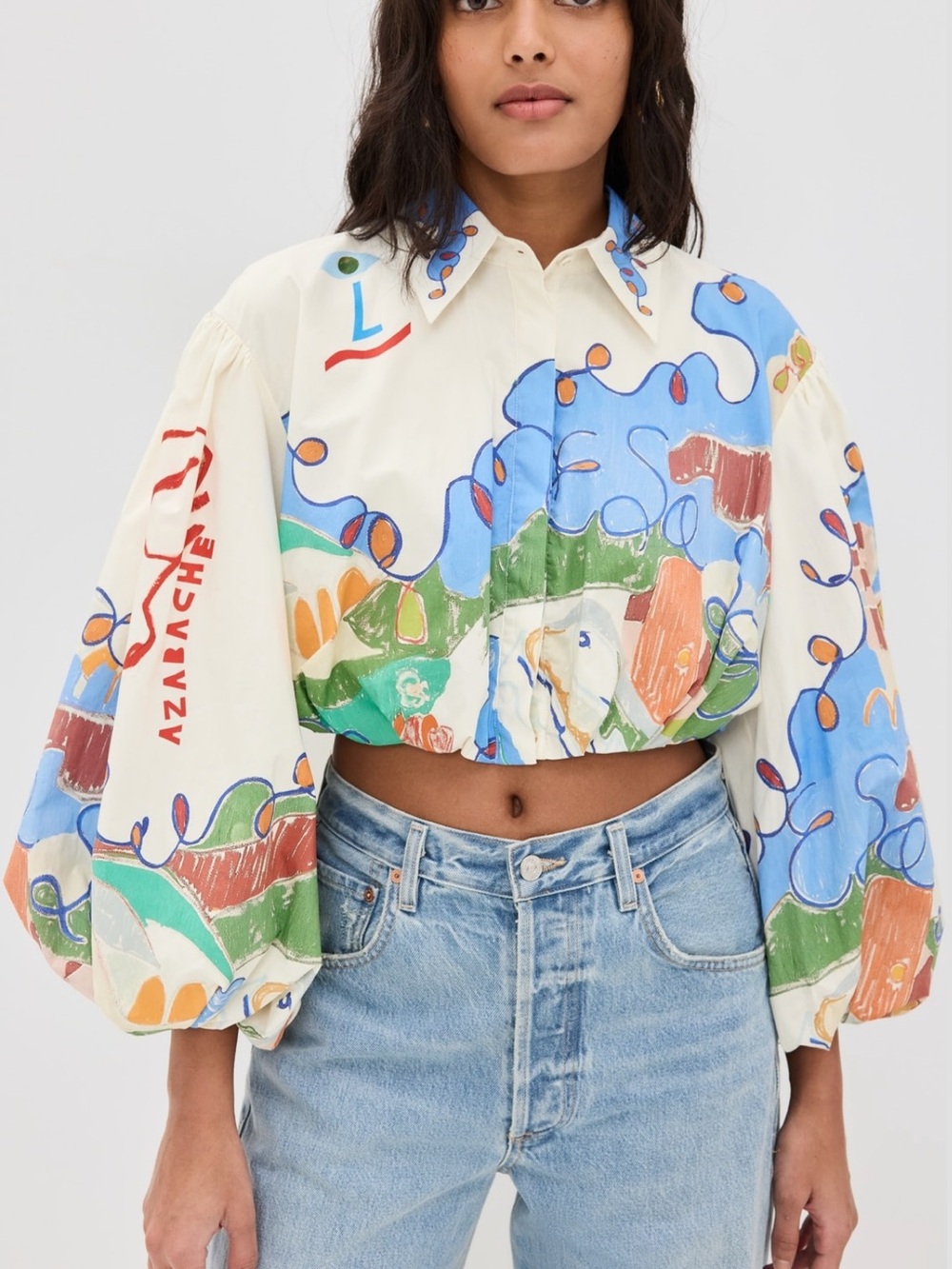 Alemais Nadia Cropped Shirt Size 4